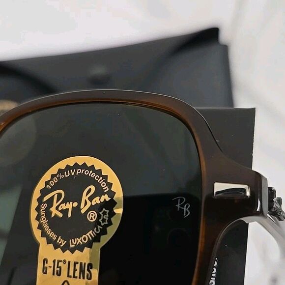 Ray Ban Sunglasses RB 1973 954/31 SQUARE II Frame Italy Striped Havana Women’s - Picture 8 of 10